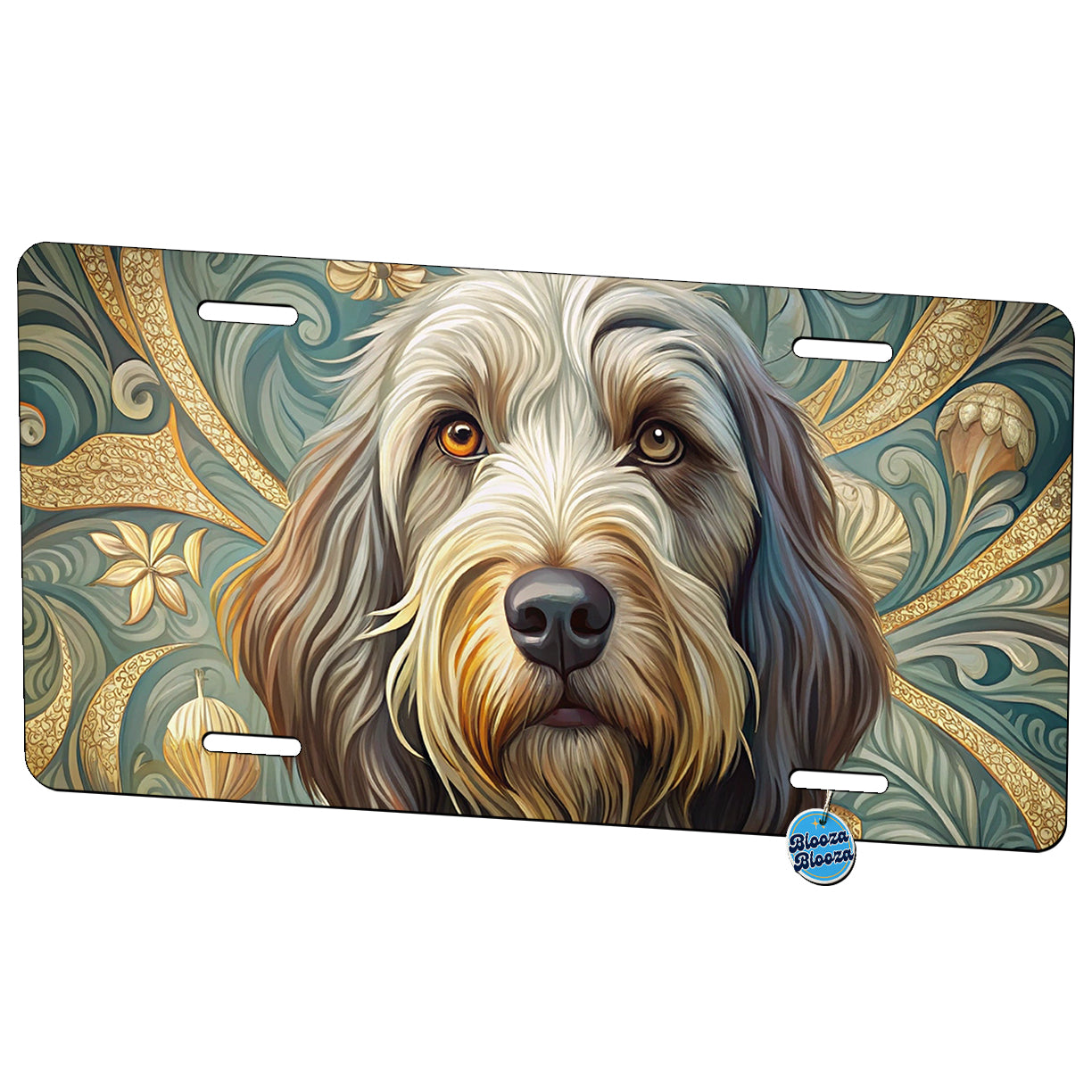 Spinone Italiano Dog Art Nouveau Metal Vanity Novelty Tag License Plate for Trucks Cars SUVs