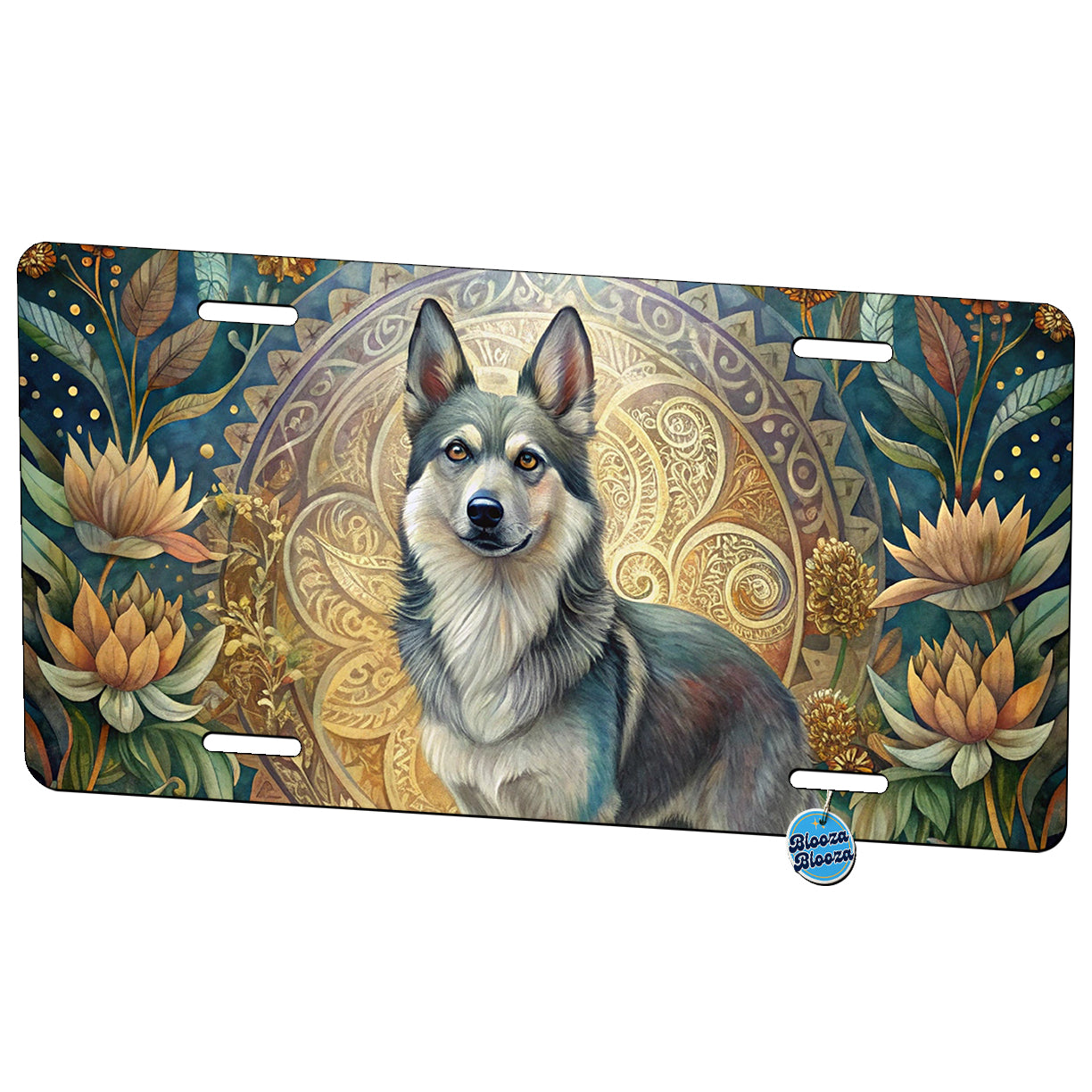 Swedish Vallhund Dog Art Nouveau Metal Vanity Novelty Tag License Plate for Trucks Cars SUVs