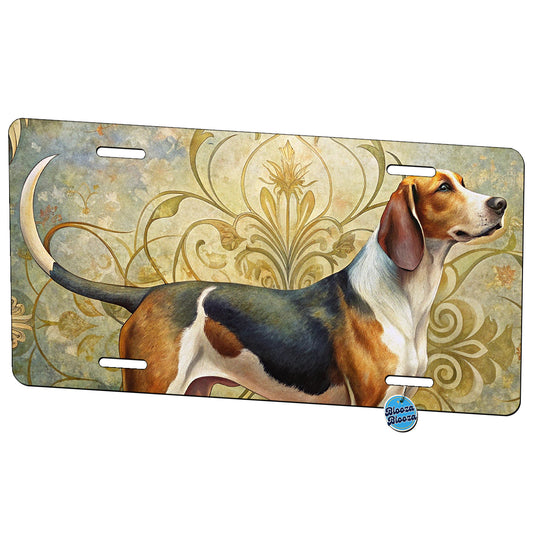 Treeing Walker Coonhound Dog Art Nouveau Metal Vanity Novelty Tag License Plate for Trucks Cars SUVs
