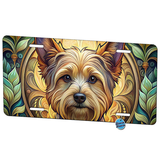 Yorkipoo Dog Art Nouveau Metal Vanity Novelty Tag License Plate for Trucks Cars SUVs