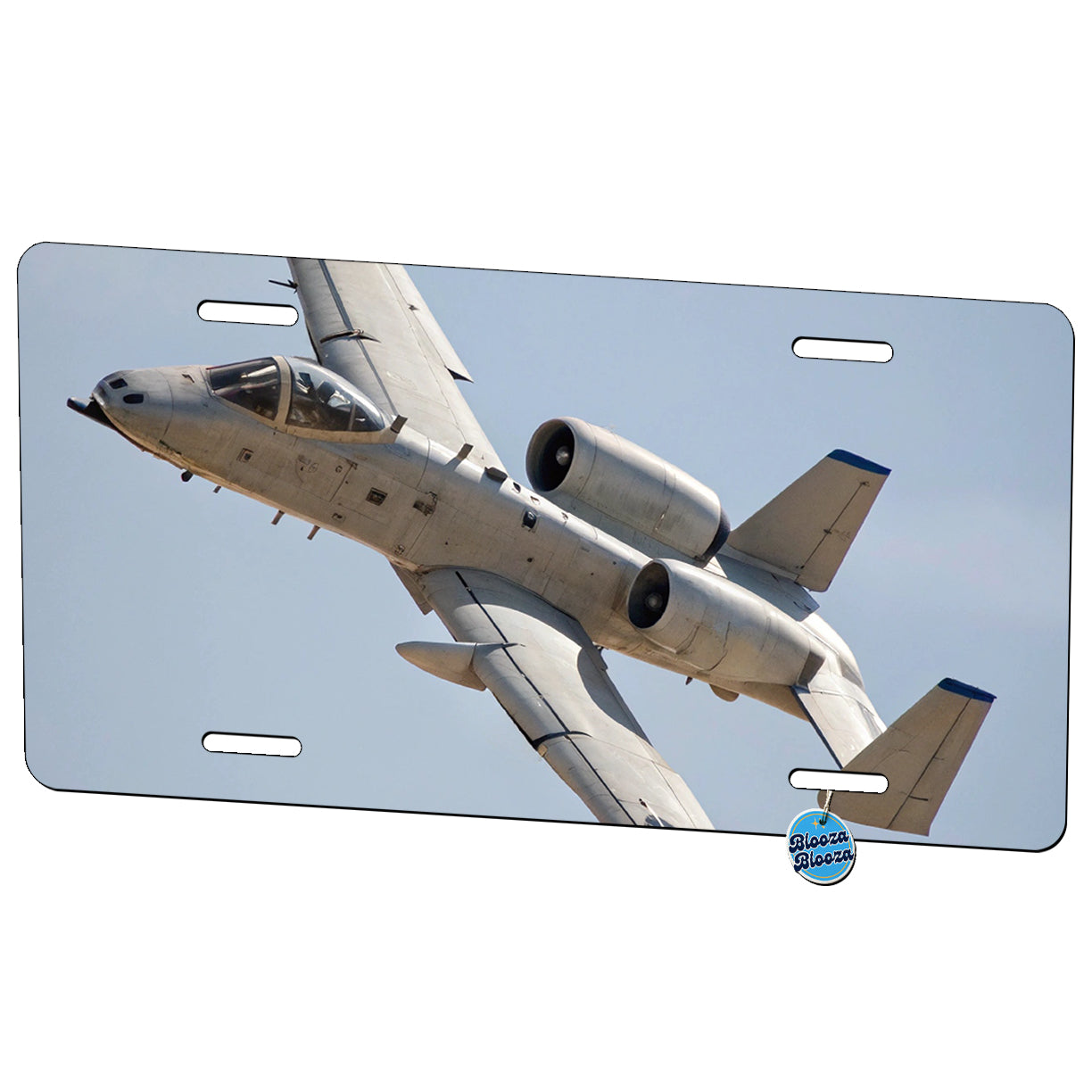 A-10 Thunderbolt II Warthog US Air Force Plane In Flight Metal Vanity Novelty Tag License Plate for Trucks Cars SUVs