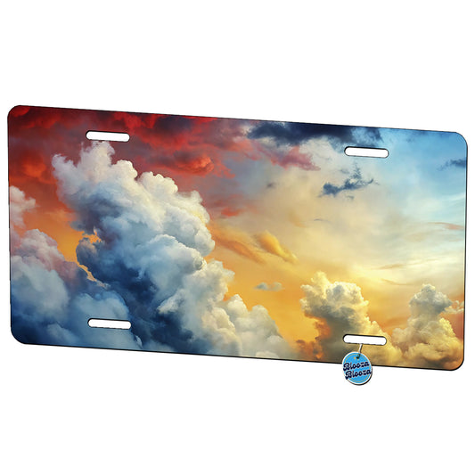 Cloudy Sky Colors Metal Vanity Novelty Tag License Plate for Trucks Cars SUVs