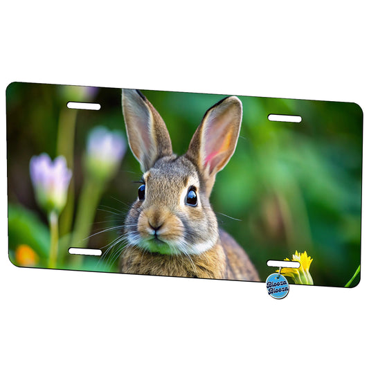 Rabbit Bunny Photo Metal Vanity Novelty Tag License Plate for Trucks Cars SUVs