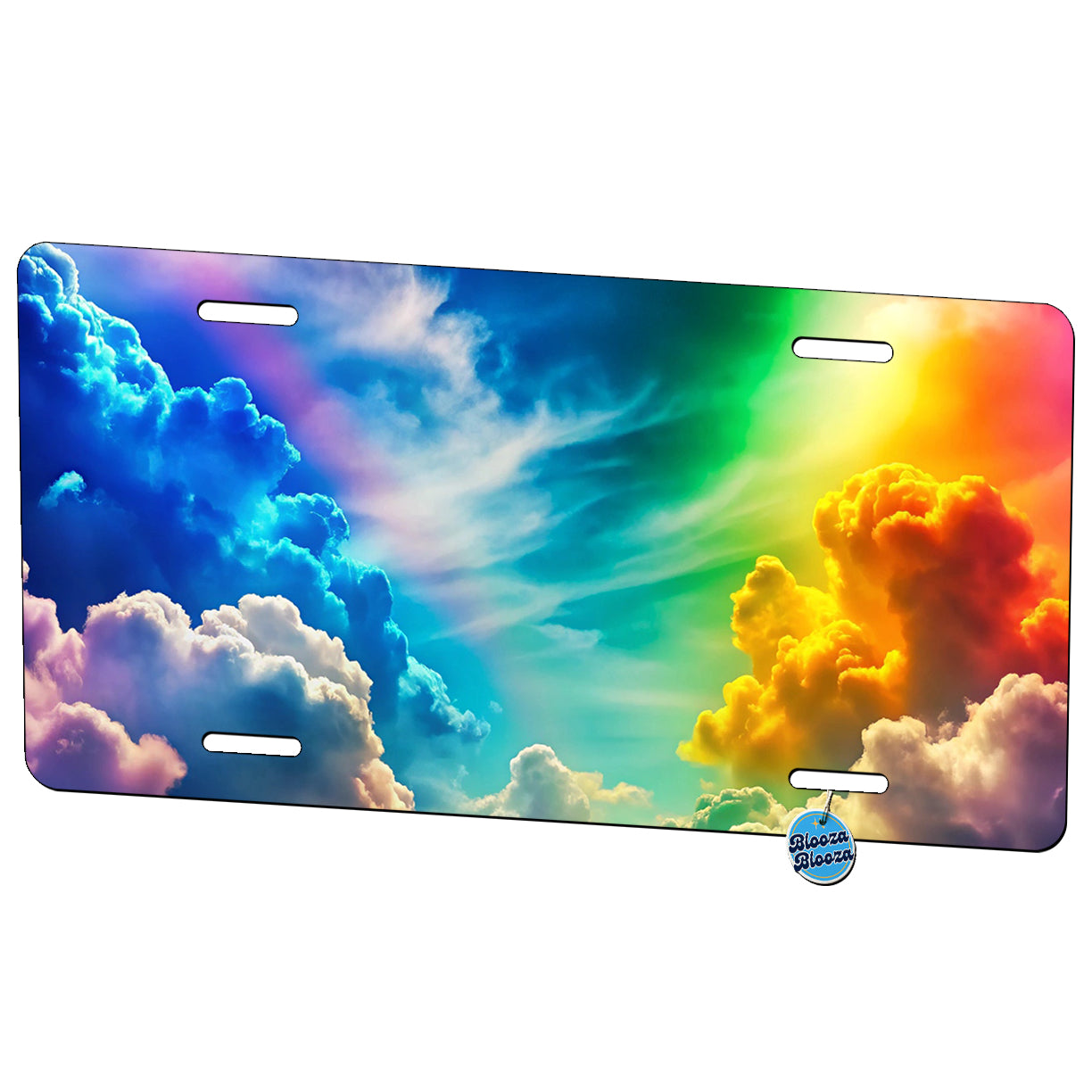 Rainbow Clouds Metal Vanity Novelty Tag License Plate for Trucks Cars SUVs