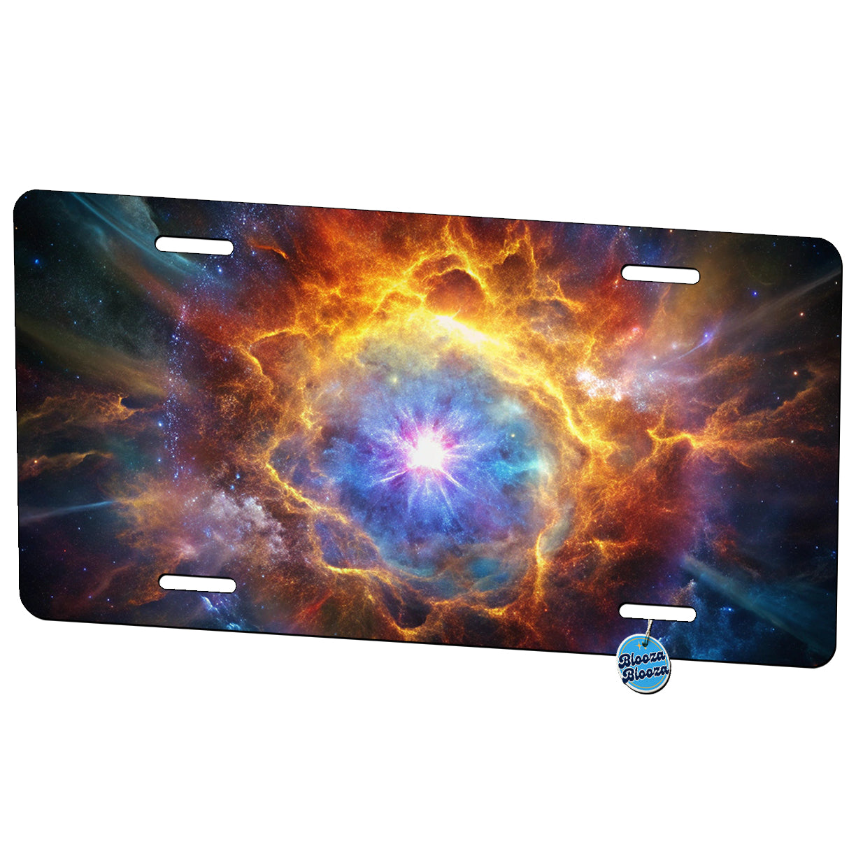 Star Going Supernova Galaxy Space Metal Vanity Novelty Tag License Plate for Trucks Cars SUVs