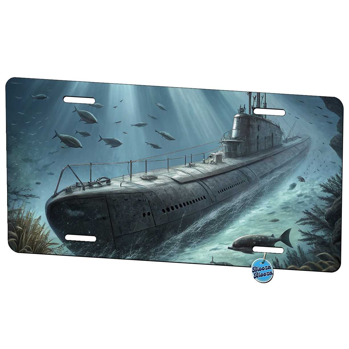 WWII German U-Boat Submarine Metal Vanity Novelty Tag License Plate for Trucks Cars SUVs