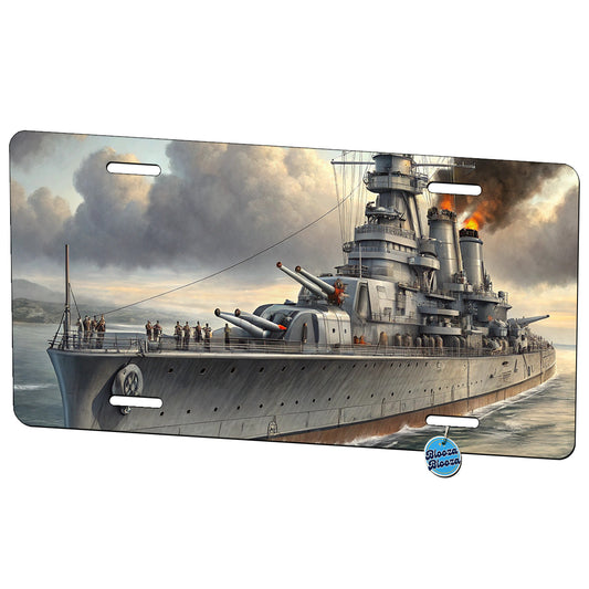 WWII Heavy Cruiser Metal Vanity Novelty Tag License Plate for Trucks Cars SUVs