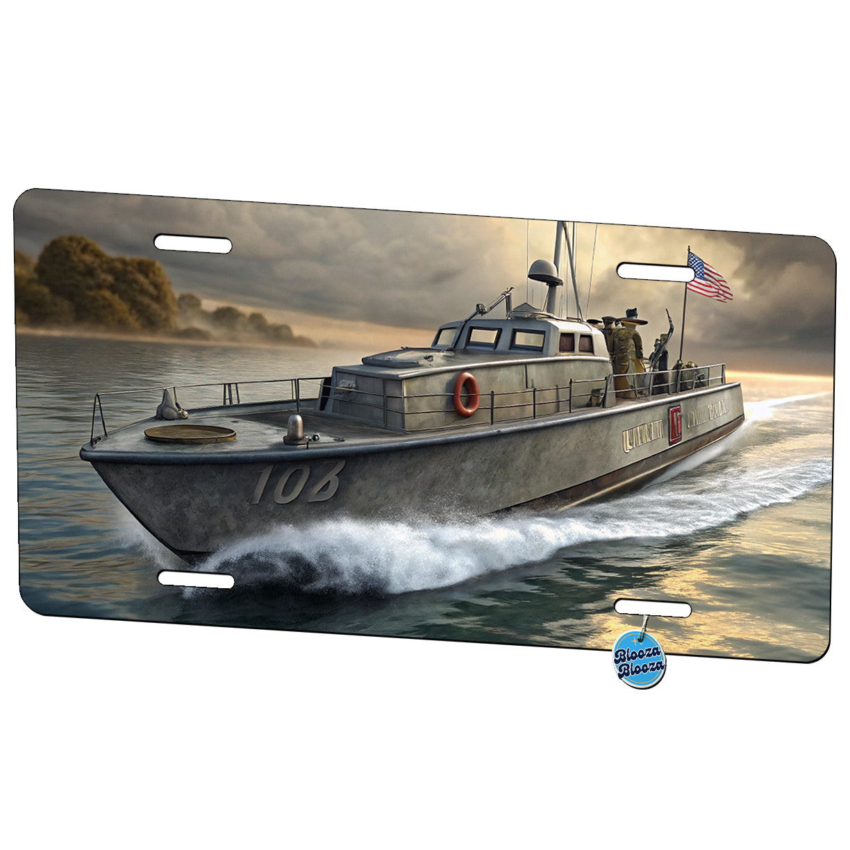 WWII US Navy PT Patrol Boat Metal Vanity Novelty Tag License Plate for Trucks Cars SUVs