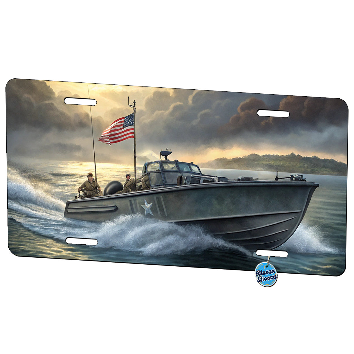 WWII US Navy PT Torpedo Boat Metal Vanity Novelty Tag License Plate for Trucks Cars SUVs
