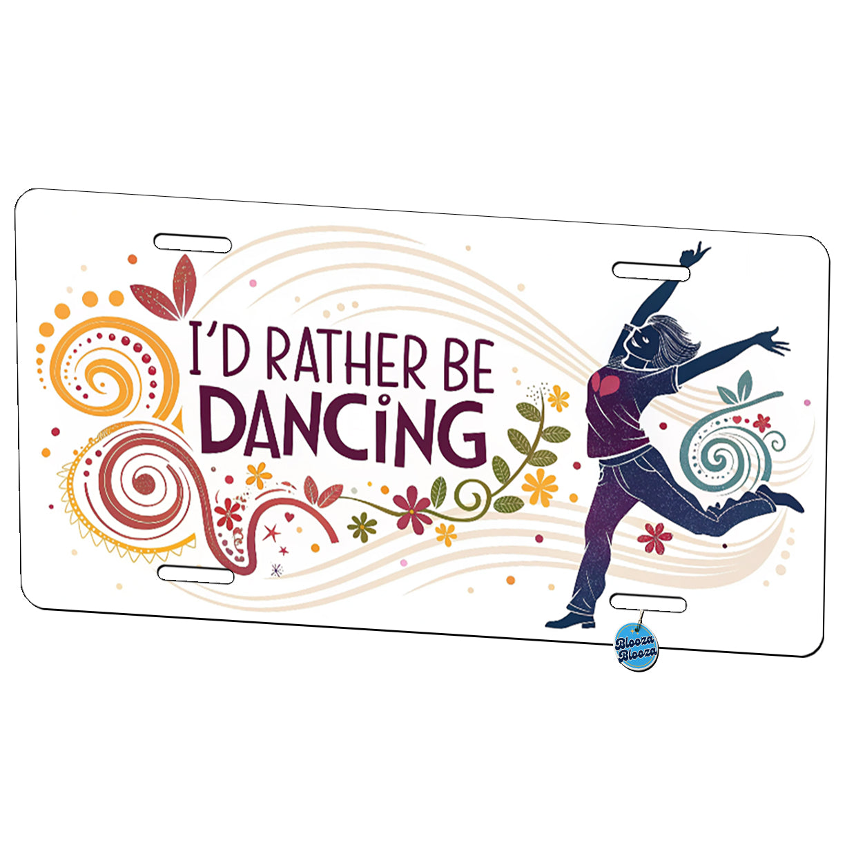 I'd Rather Be Dancing Dancer Metal Vanity Novelty Tag License Plate for Trucks Cars SUVs