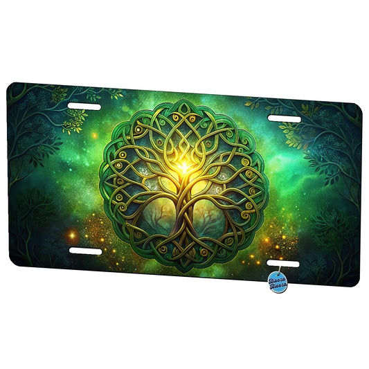 Irish Celtic Elegant Tree Of Life Metal Vanity Novelty Tag License Plate for Trucks Cars SUVs