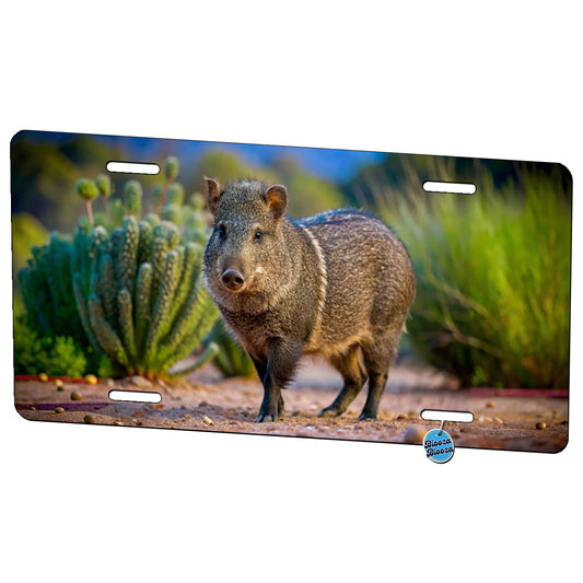 Javelina in Nature Metal Vanity Novelty Tag License Plate for Trucks Cars SUVs
