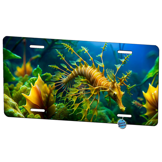 Leafy Seadragon Swimming Metal Vanity Novelty Tag License Plate for Trucks Cars SUVs