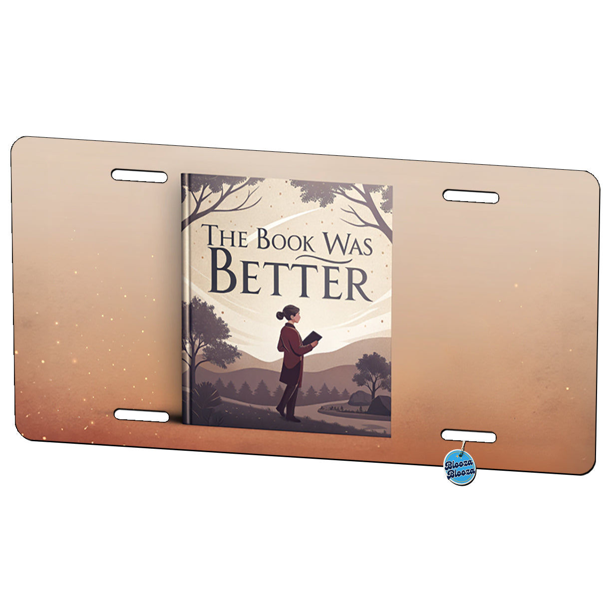 The Book Was Better Funny Metal Vanity Novelty Tag License Plate for Trucks Cars SUVs