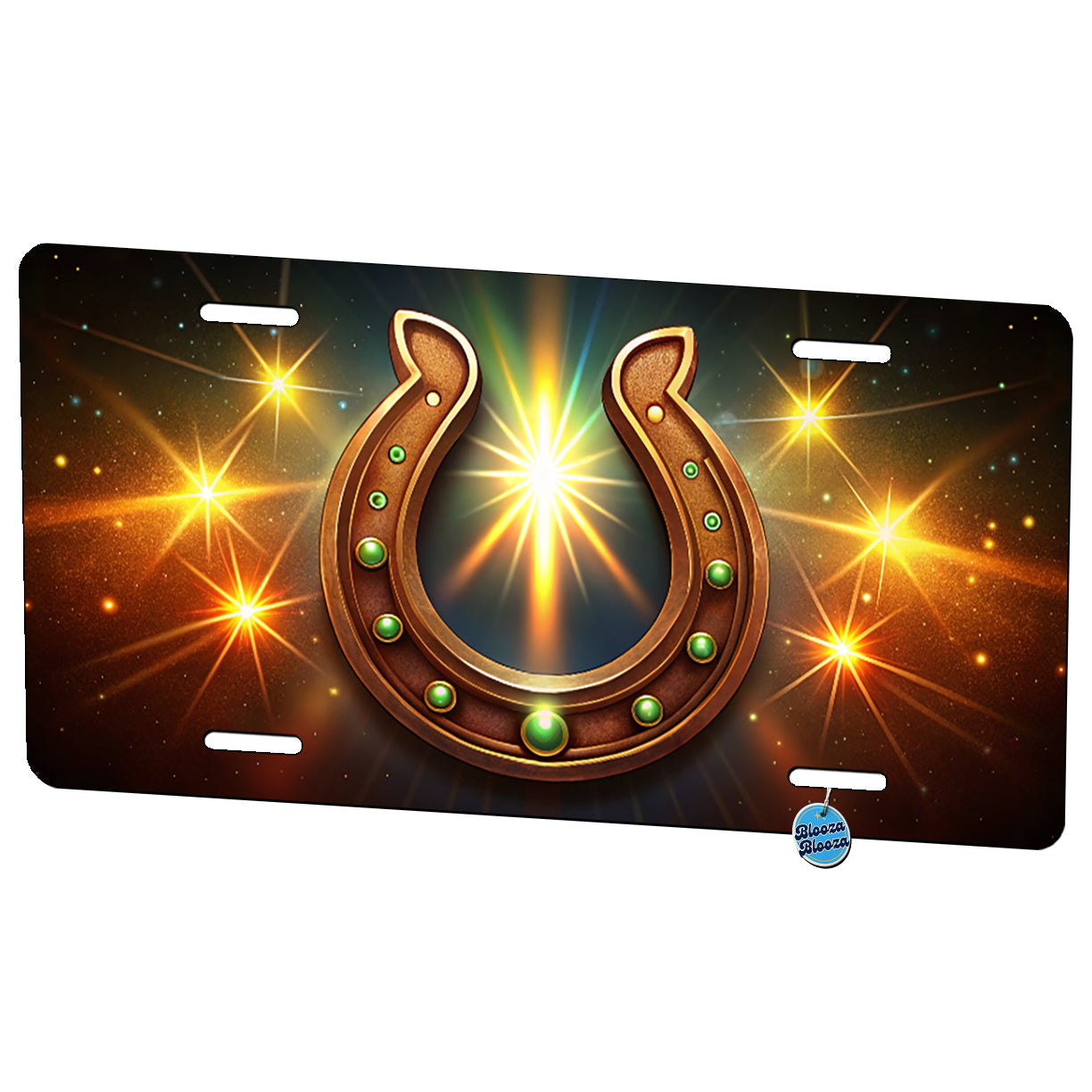 The Lucky Horseshoe Metal Vanity Novelty Tag License Plate for Trucks Cars SUVs