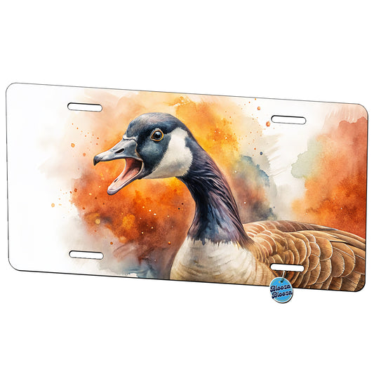 Angry Canadian Canada Goose Watercolor Metal Vanity Novelty Tag License Plate for Trucks Cars SUVs