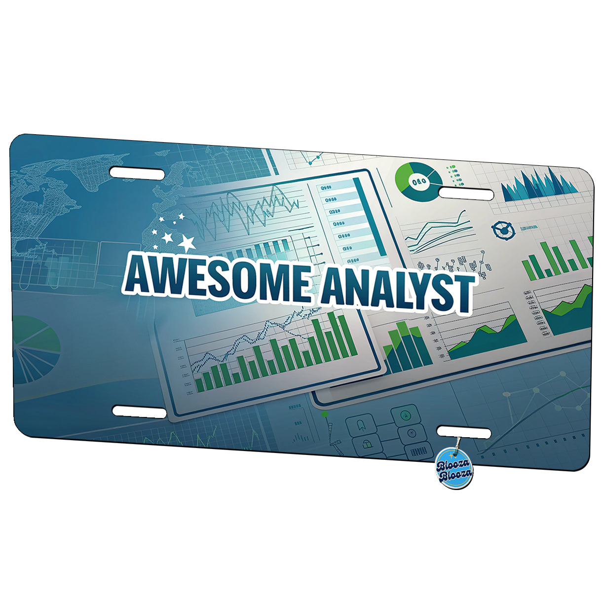 Awesome Analyst Reporting Inspirational Metal Vanity Novelty Tag License Plate for Trucks Cars SUVs