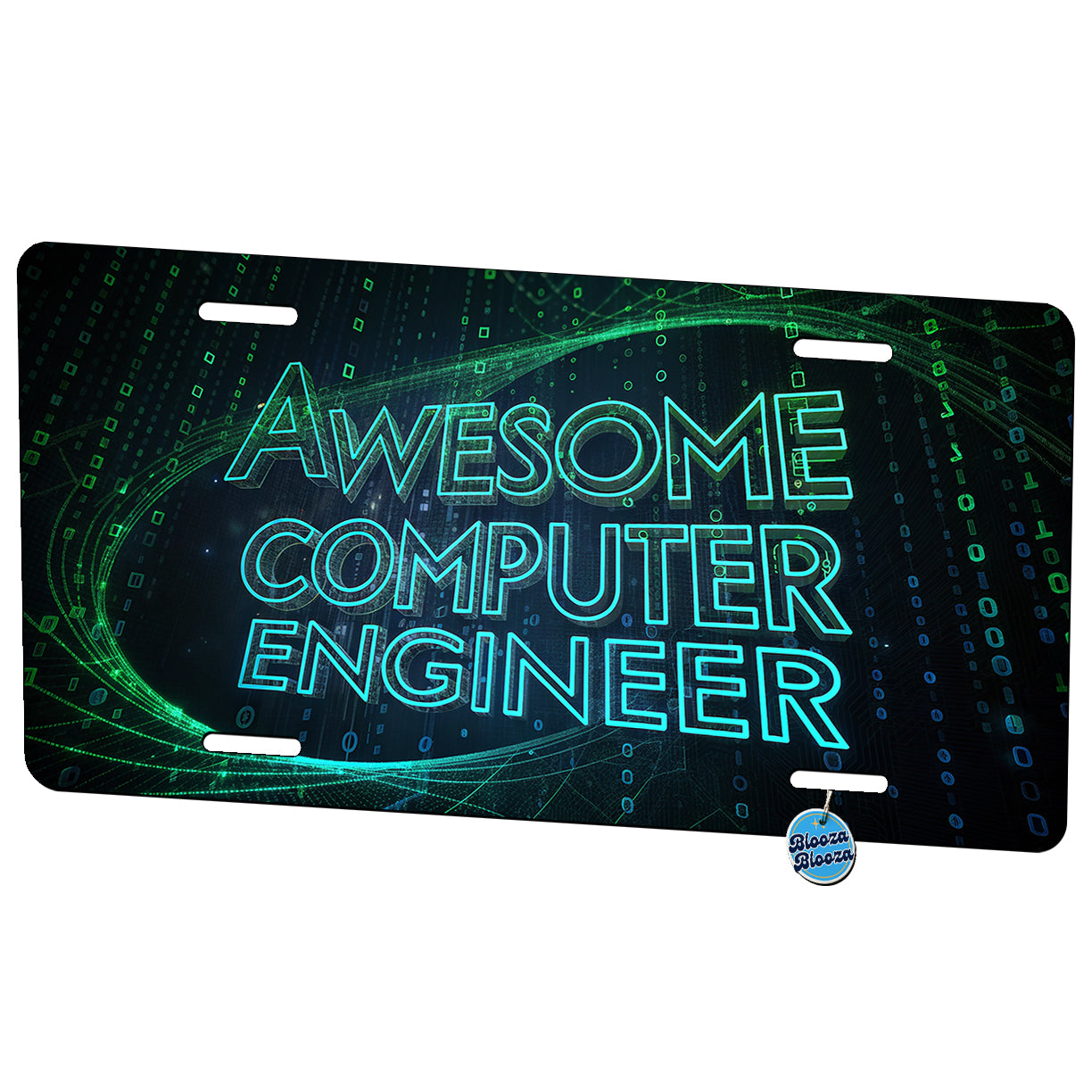 Awesome Computer Engineer Inspirational Metal Vanity Novelty Tag License Plate for Trucks Cars SUVs