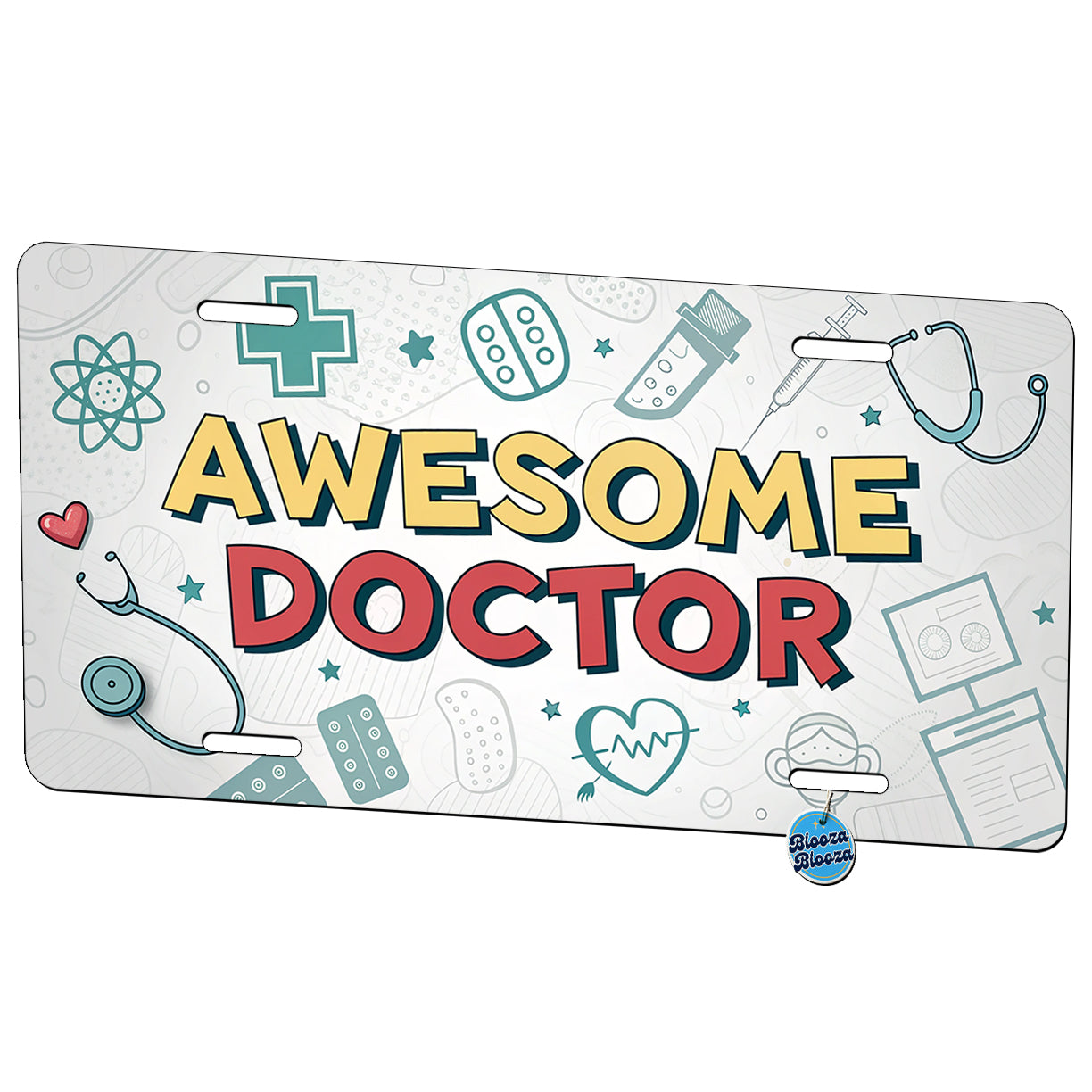 Awesome Doctor MD Inspirational Metal Vanity Novelty Tag License Plate for Trucks Cars SUVs
