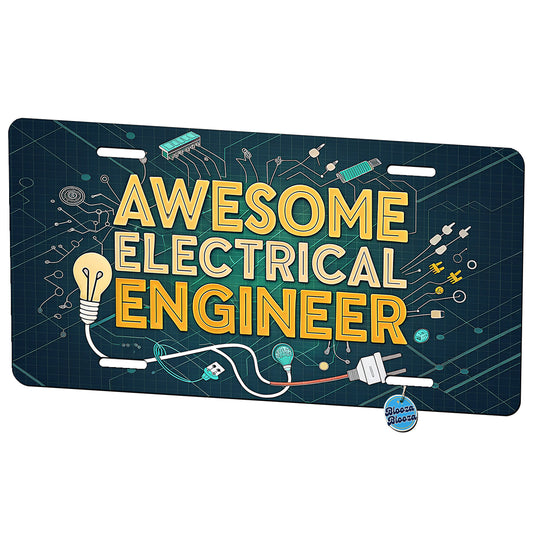 Awesome Electrical Engineer Inspirational Metal Vanity Novelty Tag License Plate for Trucks Cars SUVs