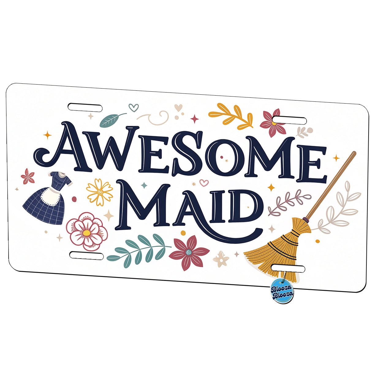 Awesome Maid Inspirational Metal Vanity Novelty Tag License Plate for Trucks Cars SUVs