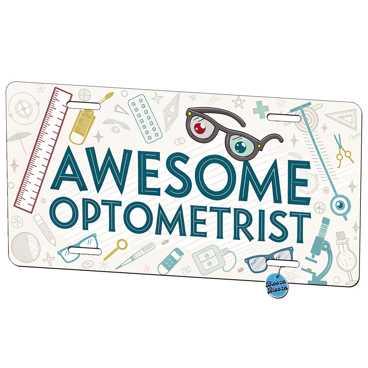 Awesome Optometrist Optical Inspirational Metal Vanity Novelty Tag License Plate for Trucks Cars SUVs