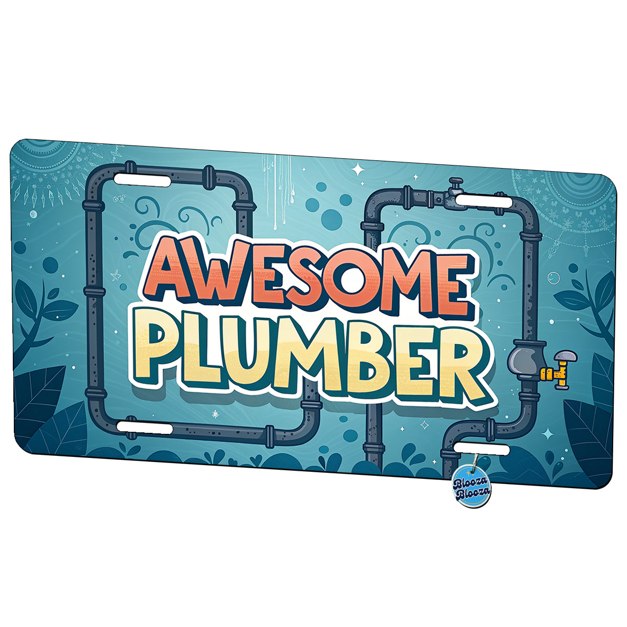 Awesome Plumber Inspirational Metal Vanity Novelty Tag License Plate for Trucks Cars SUVs