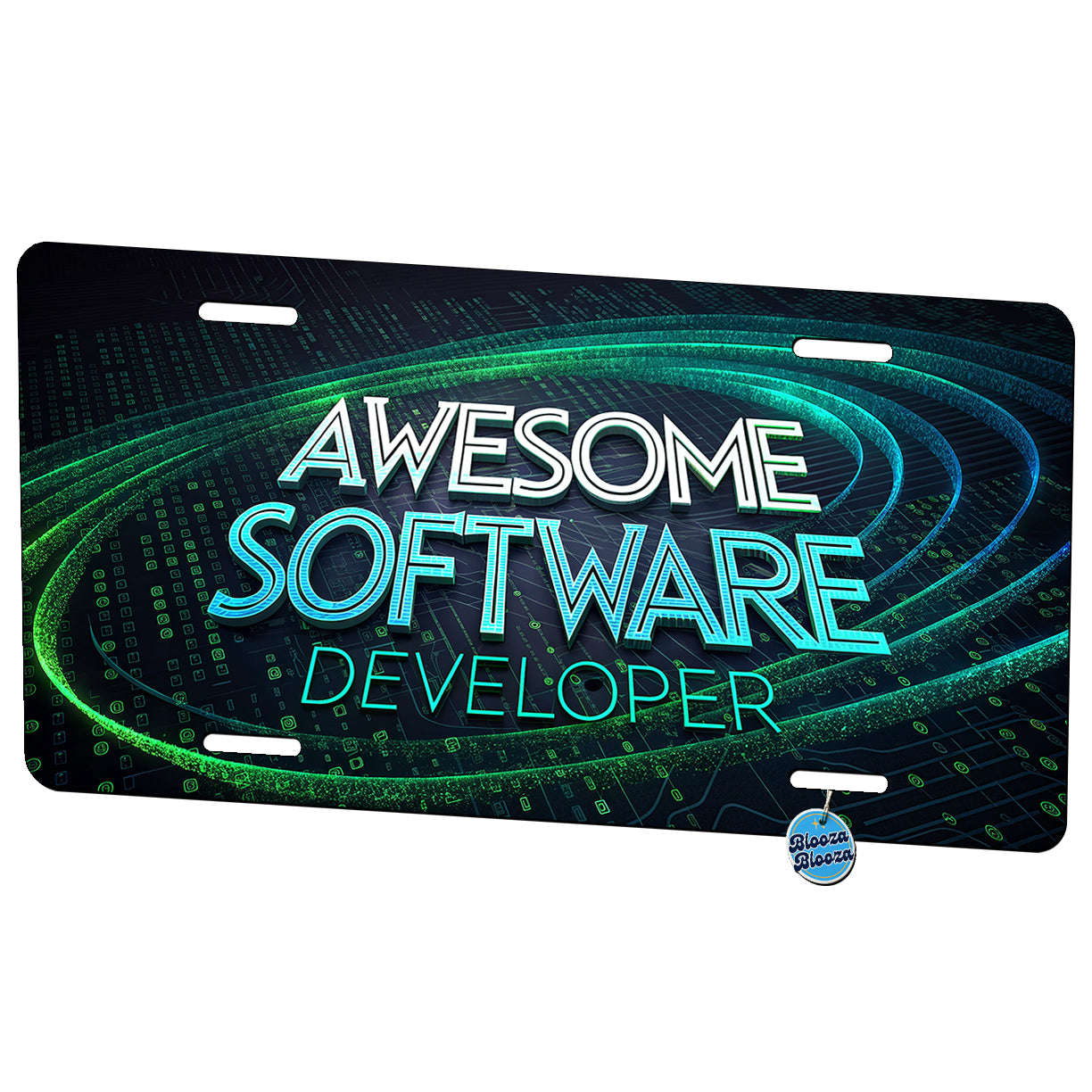 Awesome Software Developer Inspirational Metal Vanity Novelty Tag License Plate for Trucks Cars SUVs