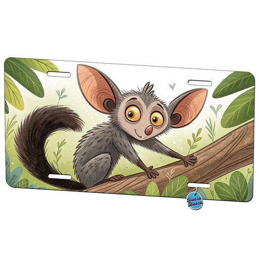 Aye Aye Children's Illustration Style Metal Vanity Novelty Tag License Plate for Trucks Cars SUVs