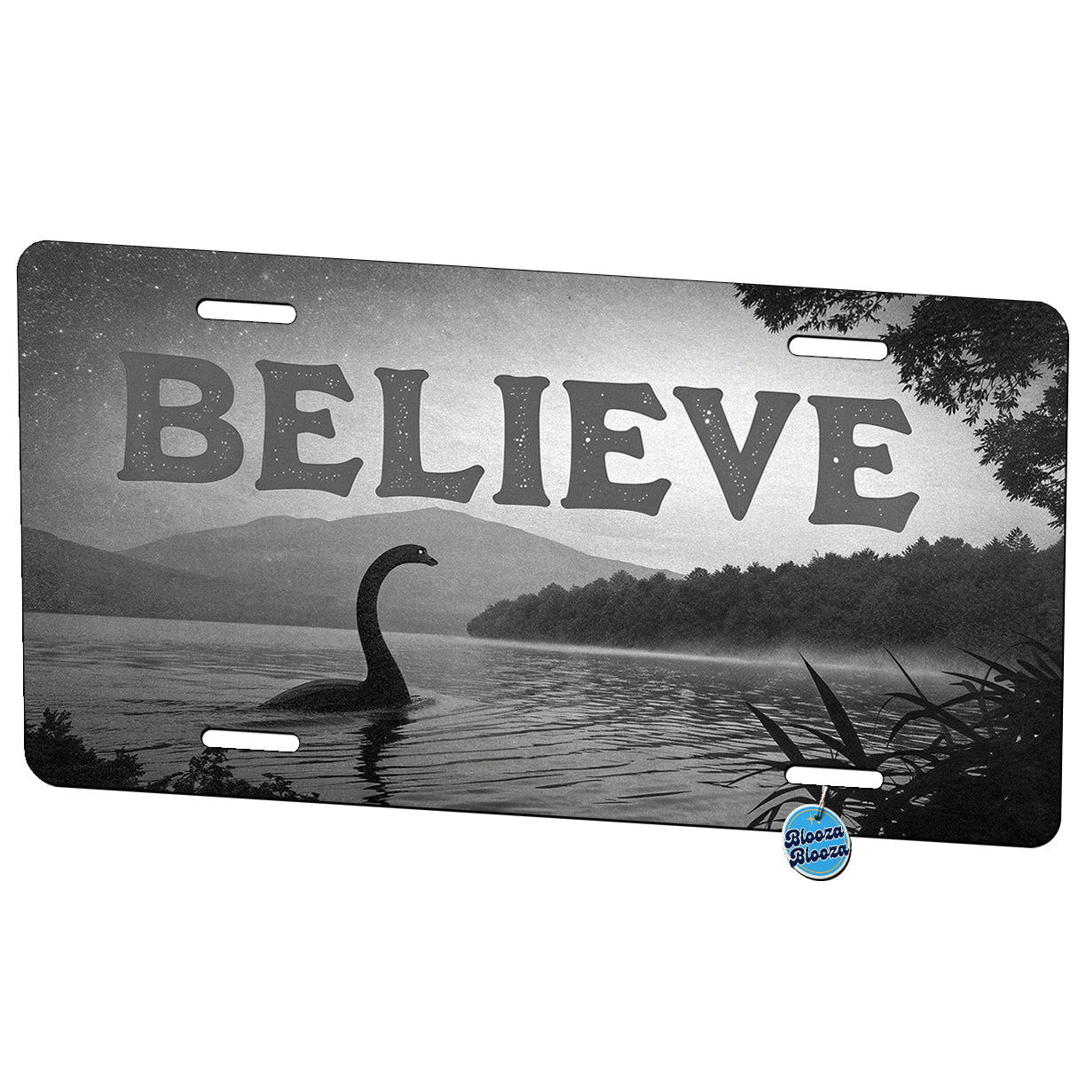 Believe Loch Ness Monster Fantasy Creatures Metal Vanity Novelty Tag License Plate for Trucks Cars SUVs