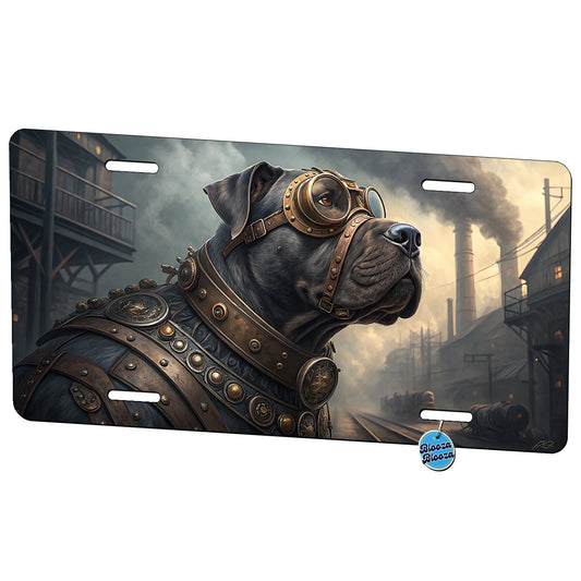 Cane Corso Dog Steampunk Metal Vanity Novelty Tag License Plate for Trucks Cars SUVs