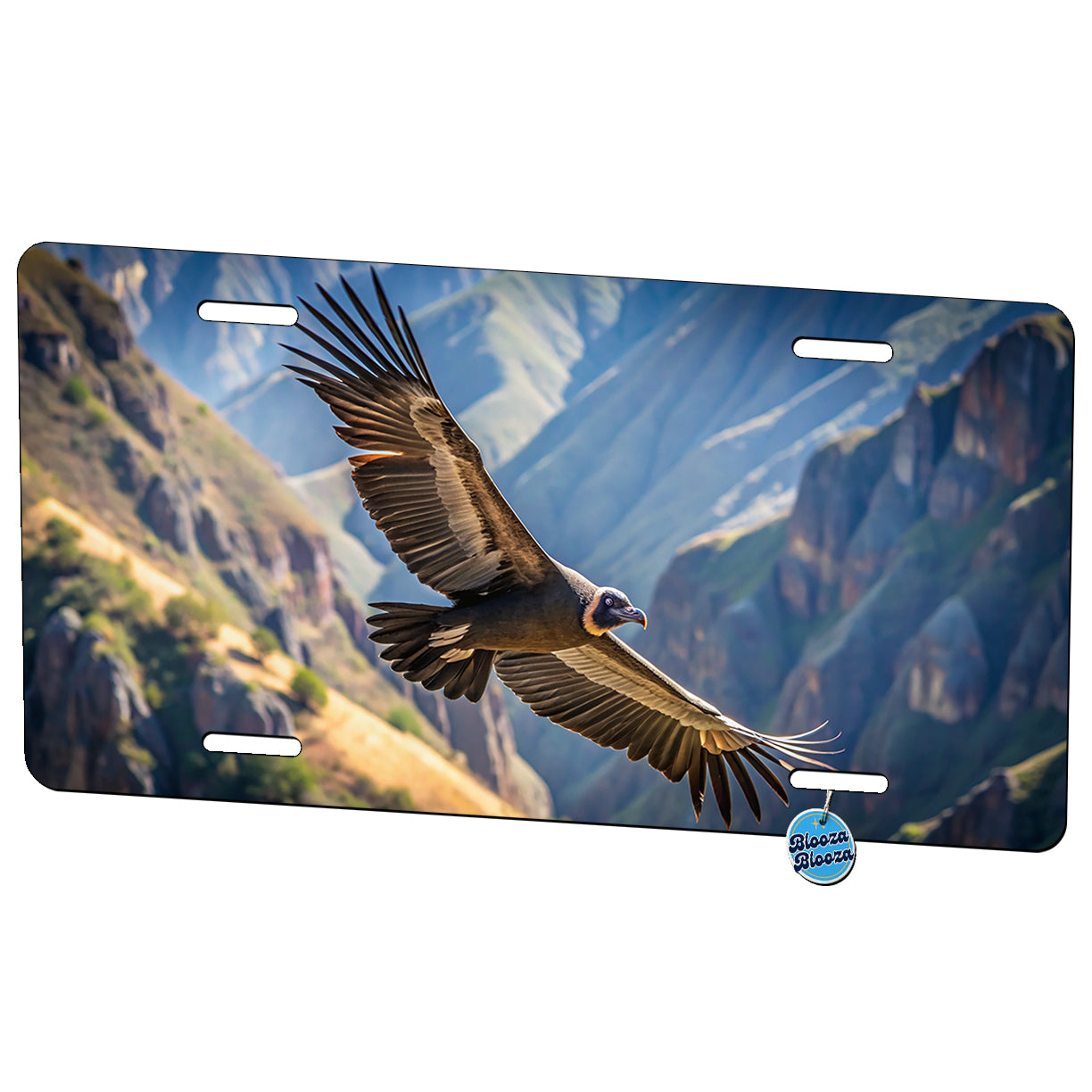 Condor In Flight Photo Metal Vanity Novelty Tag License Plate for Trucks Cars SUVs