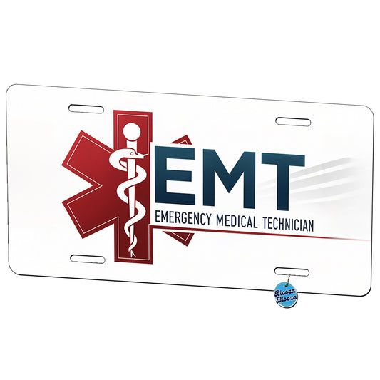 EMT Emergency Medical Technician Metal Vanity Novelty Tag License Plate for Trucks Cars SUVs