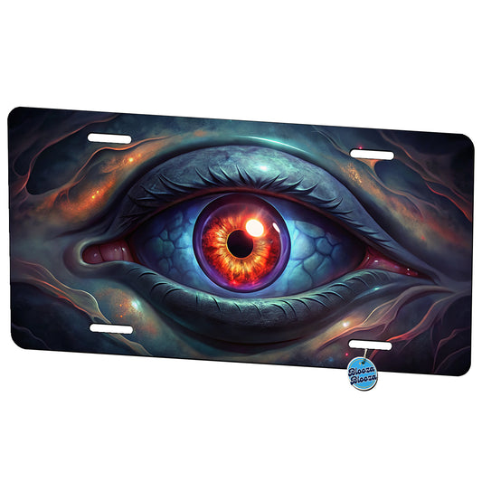 Evil Eye Scary Creepy Metal Vanity Novelty Tag License Plate for Trucks Cars SUVs