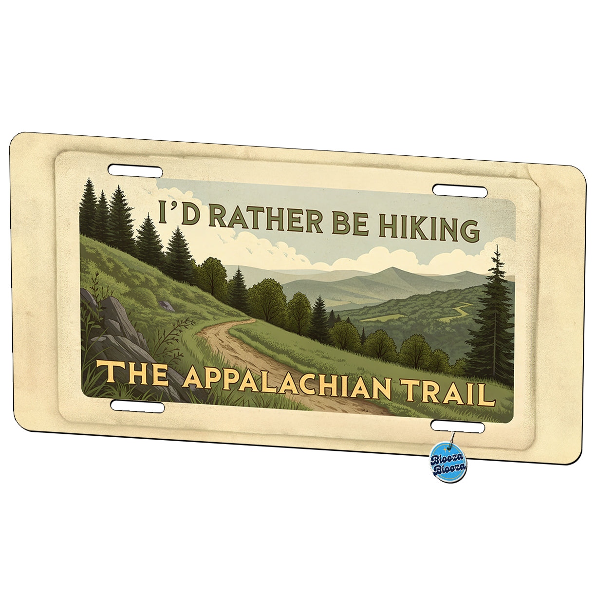 I'd Rather Be Hiking The Appalachian Trail Metal Vanity Novelty Tag License Plate for Trucks Cars SUVs