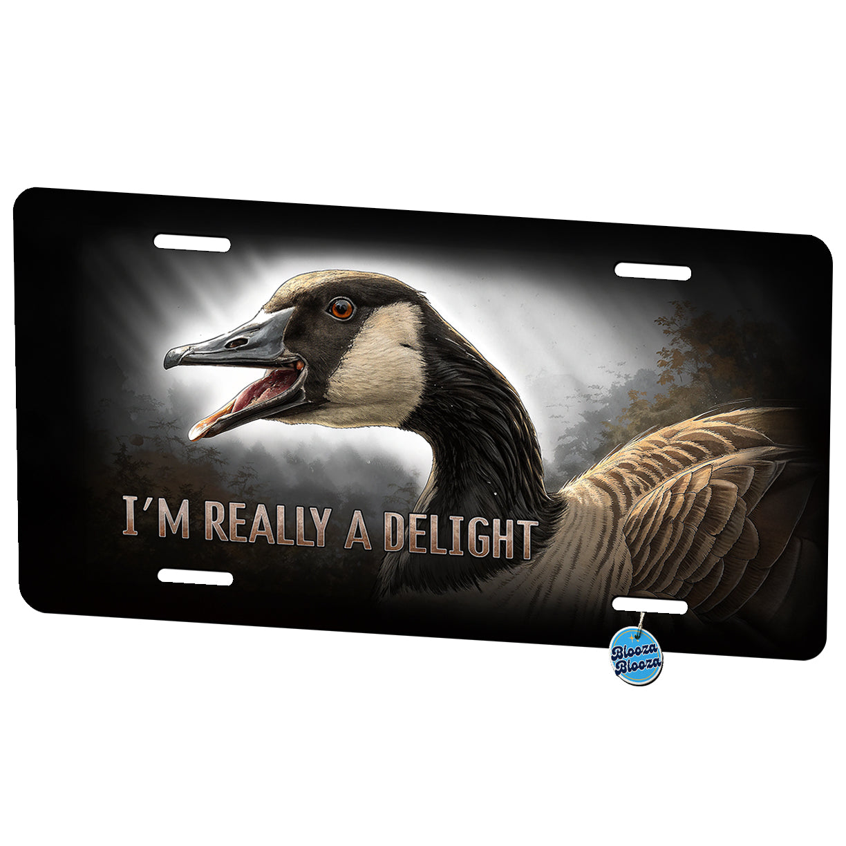 I'm Really a Delight Angry Canadian Canada Goose Funny Metal Vanity Novelty Tag License Plate for Trucks Cars SUVs