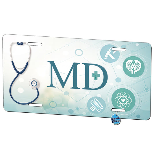 MD Doctor Medical Metal Vanity Novelty Tag License Plate for Trucks Cars SUVs