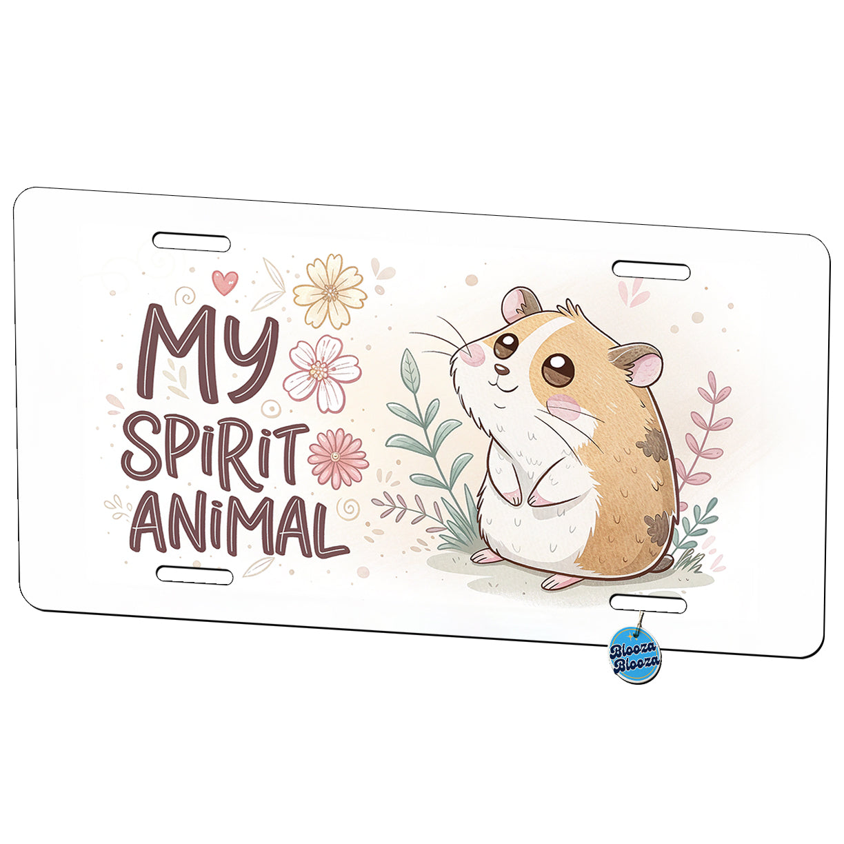 My Spirit Animal Hamster Funny Metal Vanity Novelty Tag License Plate for Trucks Cars SUVs