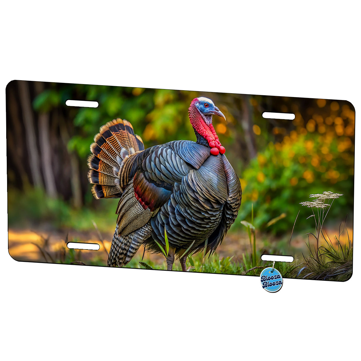 Tom Gobbler Male Turkey Photograph Metal Vanity Novelty Tag License Plate for Trucks Cars SUVs