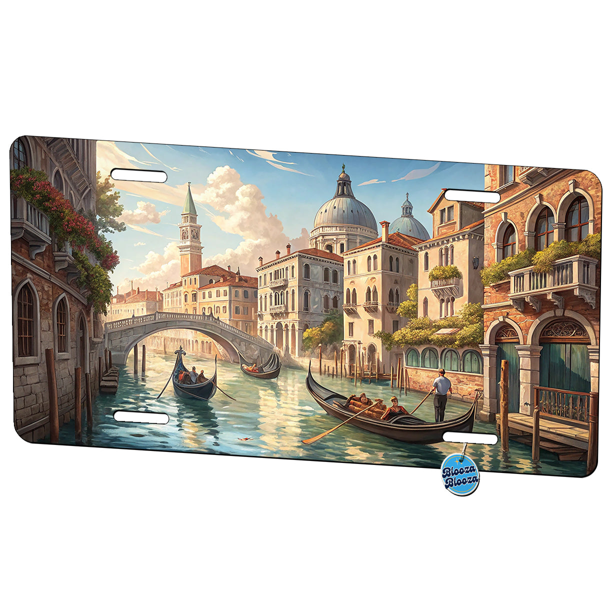 Venice Italy Canal Gondolas Metal Vanity Novelty Tag License Plate for Trucks Cars SUVs