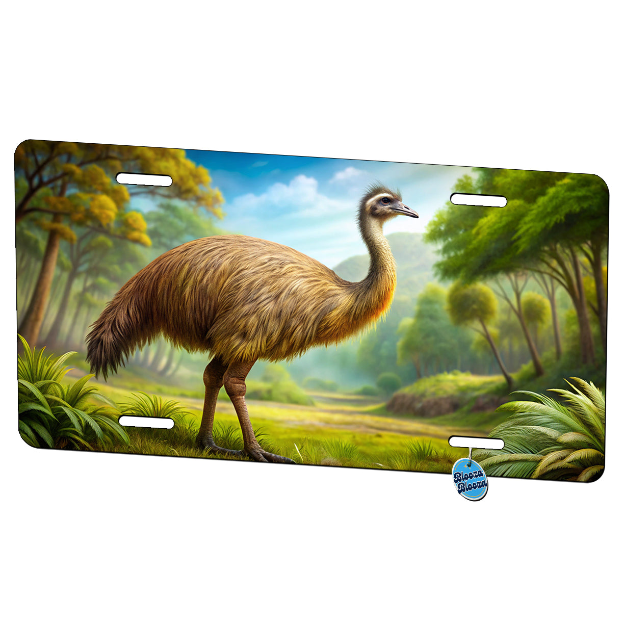 Moa Extinct Bird Illustration Metal Vanity Novelty Tag License Plate for Trucks Cars SUVs