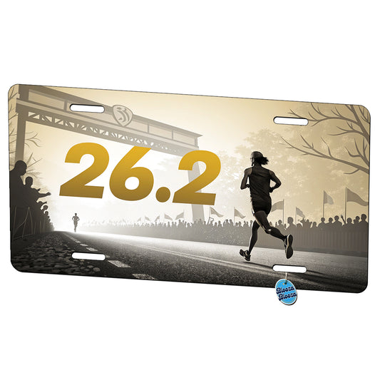 26.2 Marathon Running Jogging Metal Vanity Novelty Tag License Plate for Trucks Cars SUVs