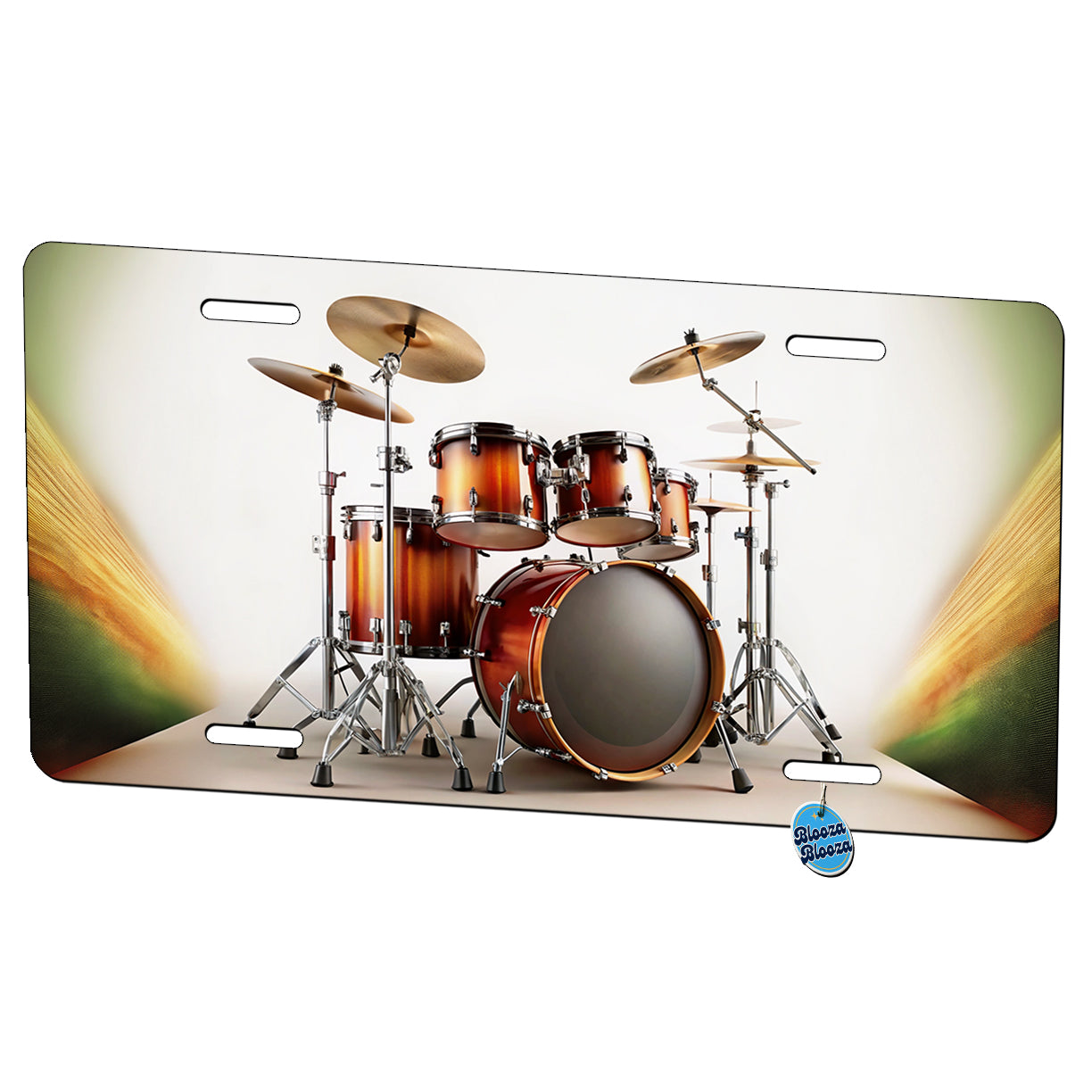 Drum Kit Metal Vanity Novelty Tag License Plate for Trucks Cars SUVs