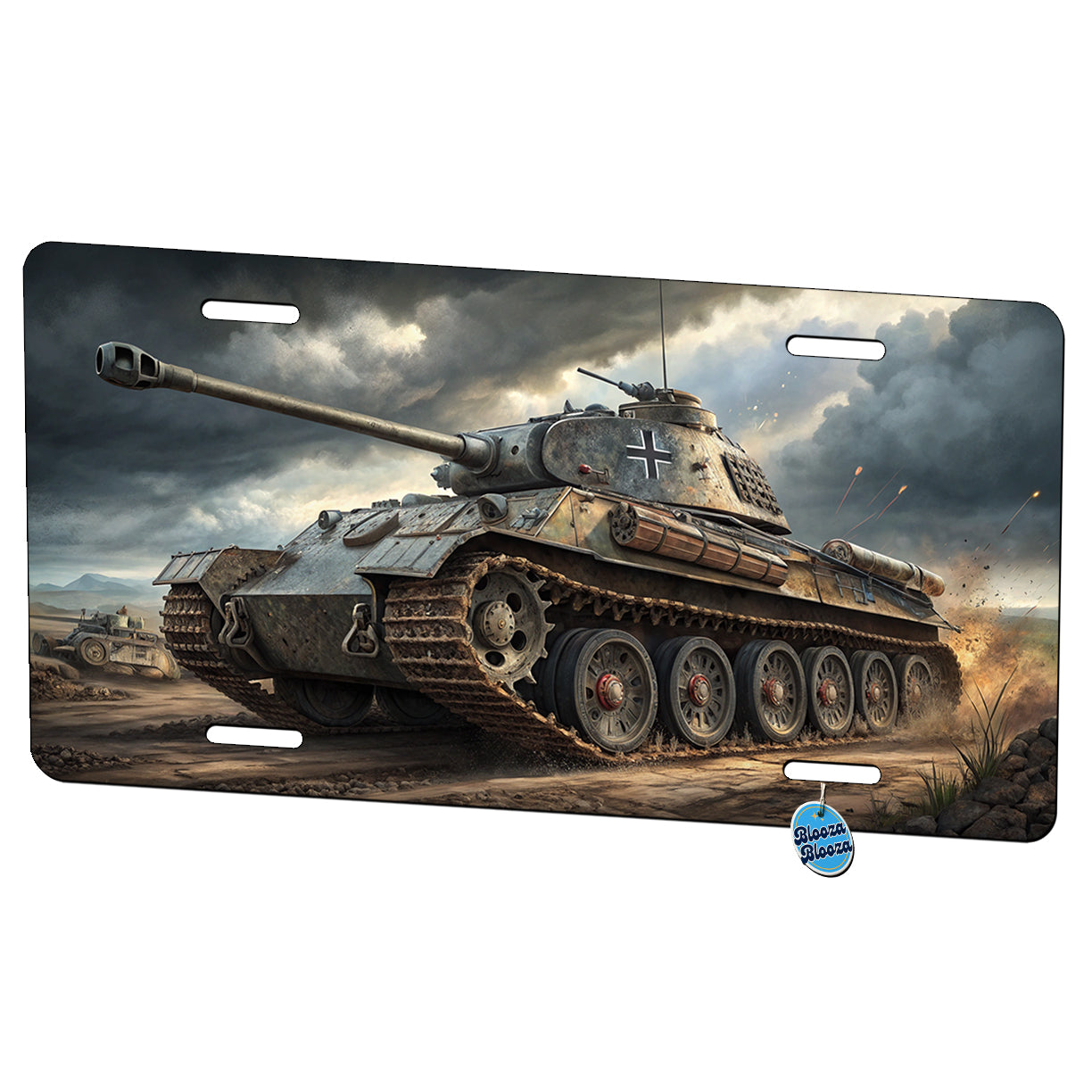 German Panther WWII Tank Metal Vanity Novelty Tag License Plate for Trucks Cars SUVs