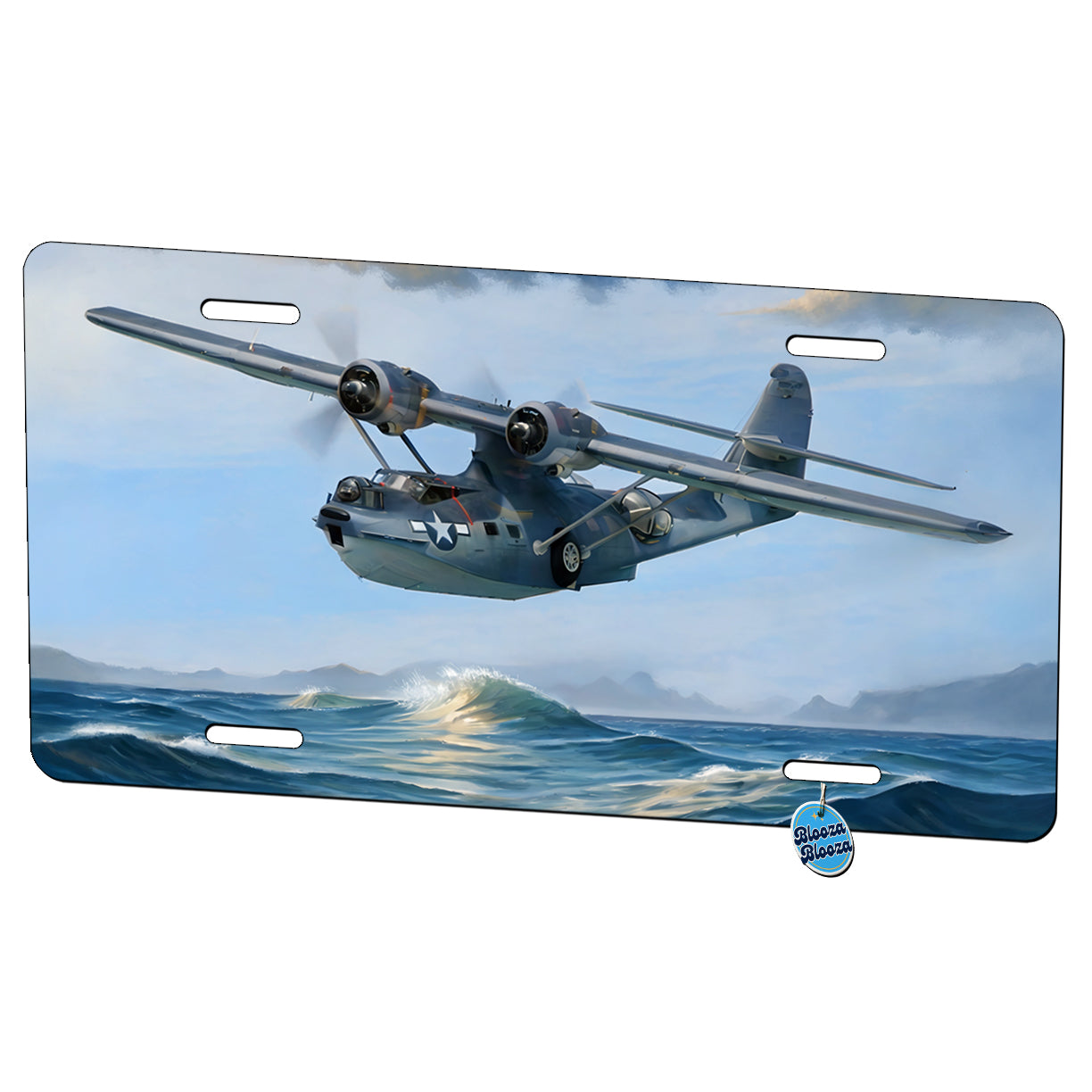 PBY Catalina Seaplane United States Navy Search Rescue WWII Metal Vanity Novelty Tag License Plate for Trucks Cars SUVs
