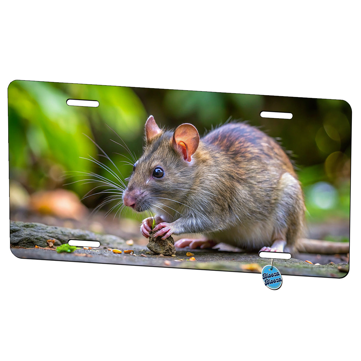 Pouch Rat Metal Vanity Novelty Tag License Plate for Trucks Cars SUVs