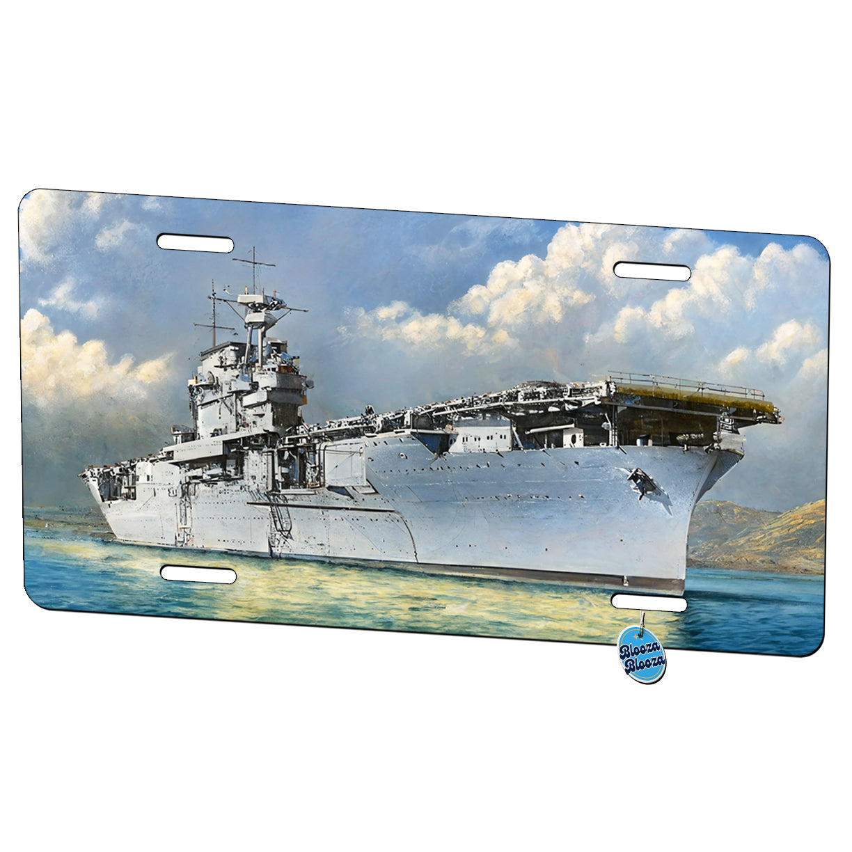 USS Yorktown Class Aircraft Carrier WWII US Navy Metal Vanity Novelty Tag License Plate for Trucks Cars SUVs