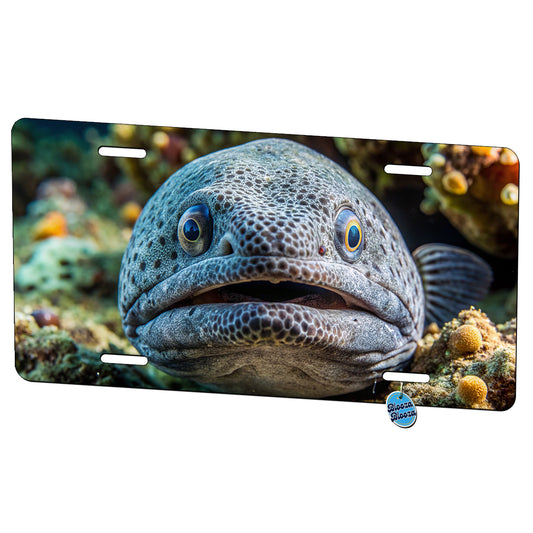 Wolf Eel Metal Vanity Novelty Tag License Plate for Trucks Cars SUVs