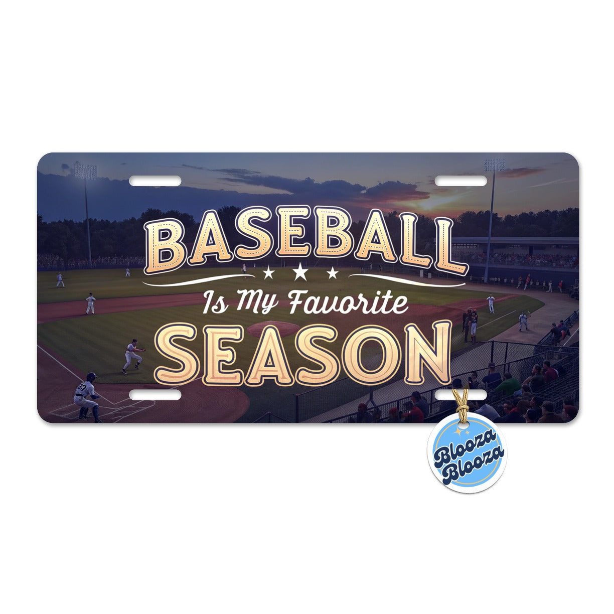 Baseball Is My Favorite Season Funny Metal Vanity Novelty Tag License Plate for Trucks Cars SUVs