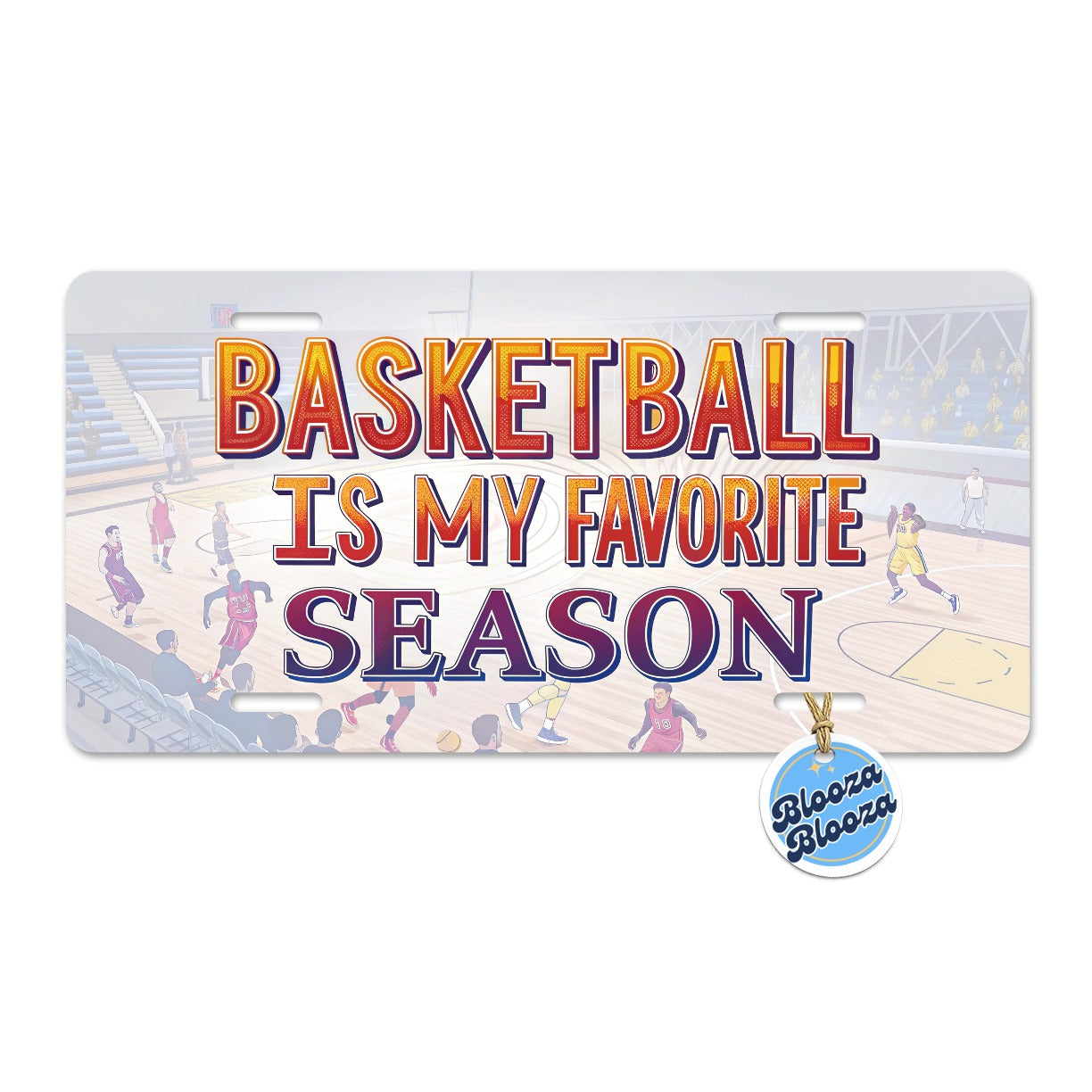 Basketball Is My Favorite Season Funny Metal Vanity Novelty Tag License Plate for Trucks Cars SUVs